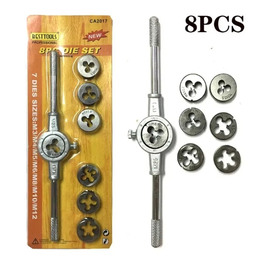 8PCS Multi-specification Metric Hand Tap Set