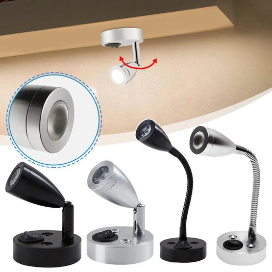 360° rotating LED reading light with USB port