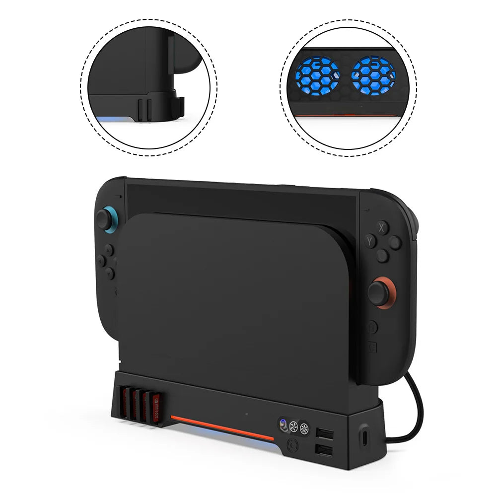Cooling fan for Switch with game card storage