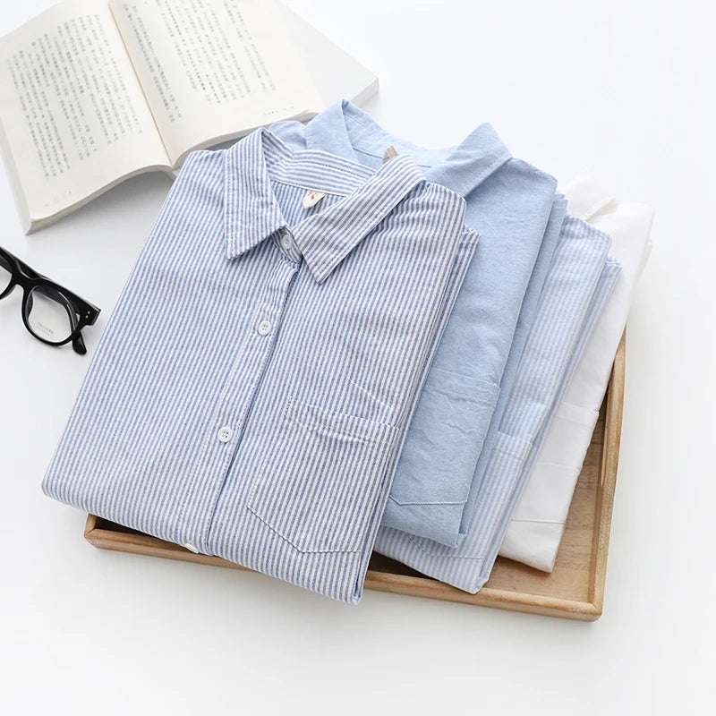 Women's Casual Cotton Oxford Shirt